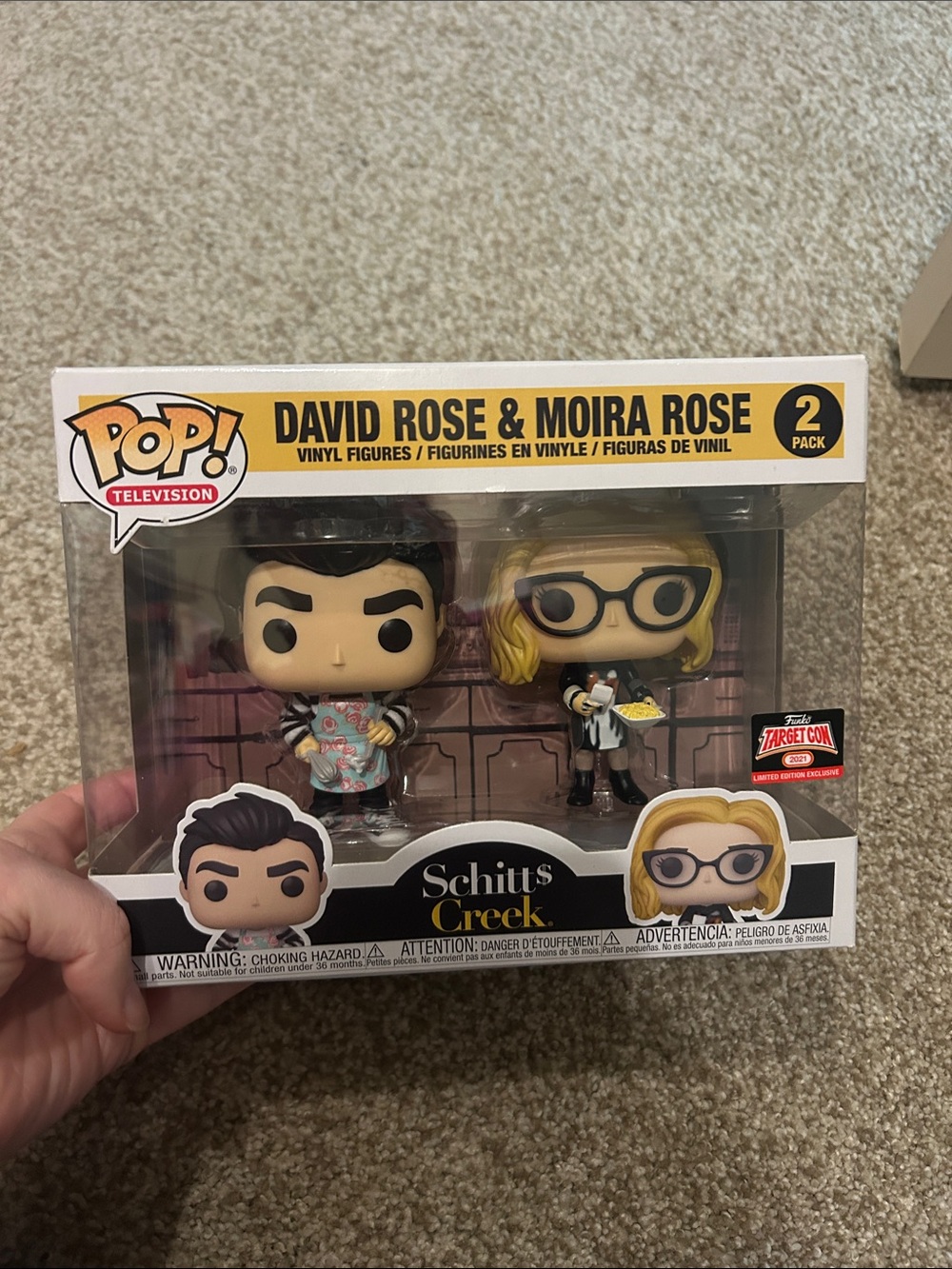 funko POP Target Con 2021 Schitts Creek David Rose & Moira Rose 2 pack